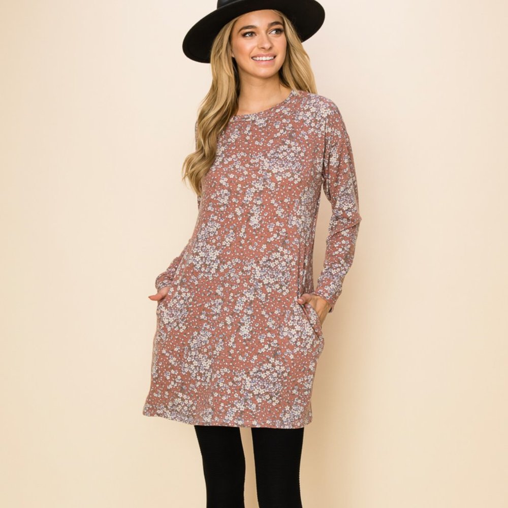 Flower printed dress